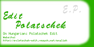 edit polatschek business card